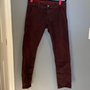 Levi Strauss maroon men’s skinny jeans